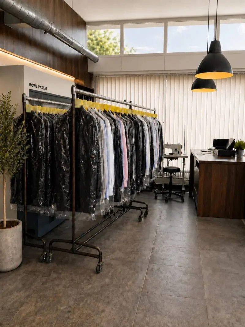 Annahme- und Arbeitsbereich der Leo Clean Filiale Schöneberg