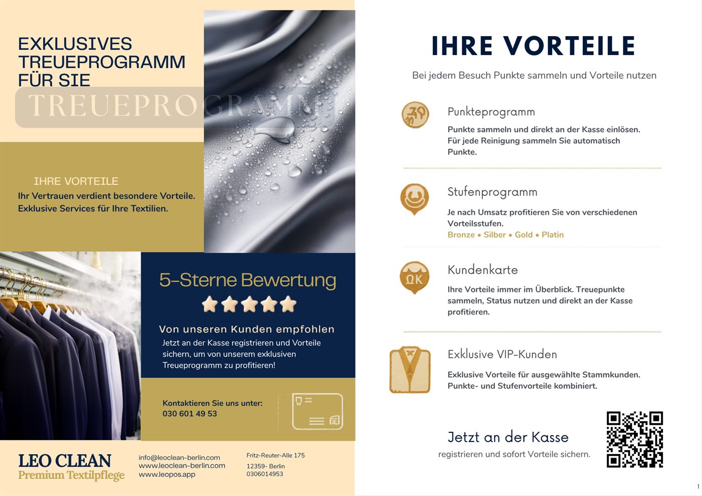 Treueprogramm Flyer von Leo Clean